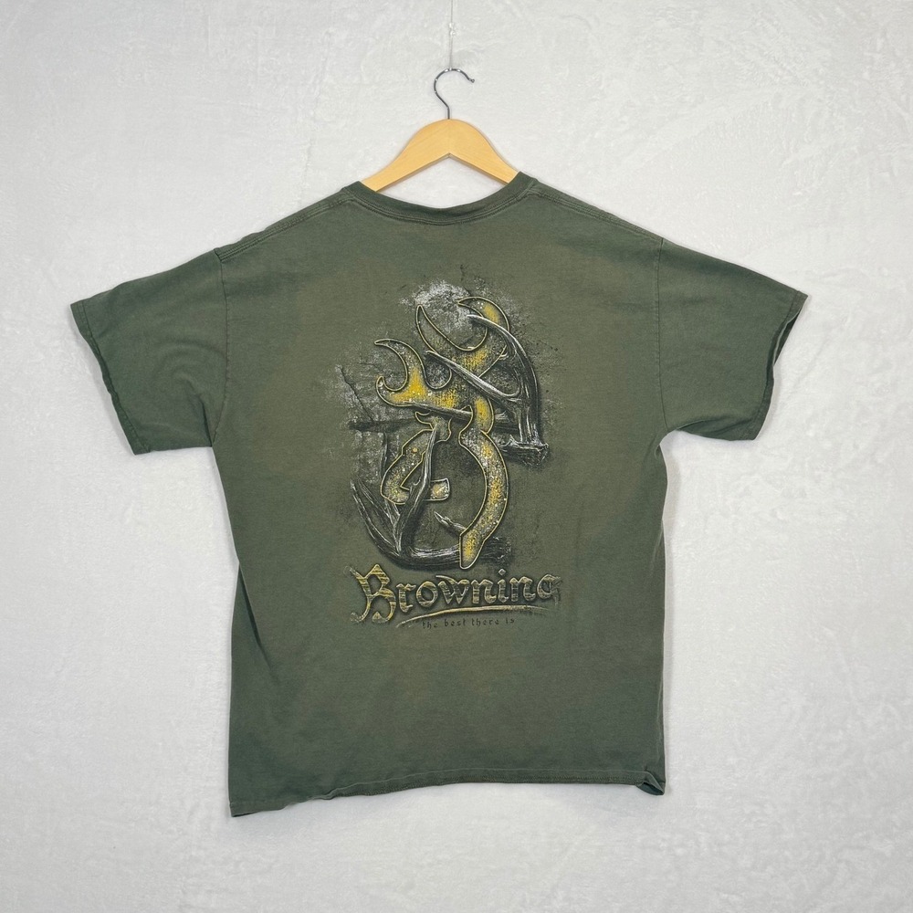 Browning Olive Green Outdoors Graphic T-Shirt Large